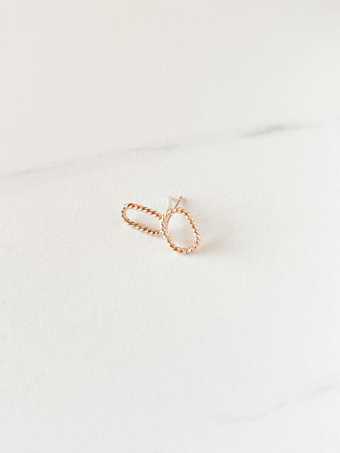 Twisted Oval Stud