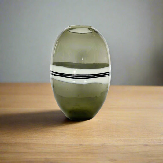 Olive Green Mirano Style Vase