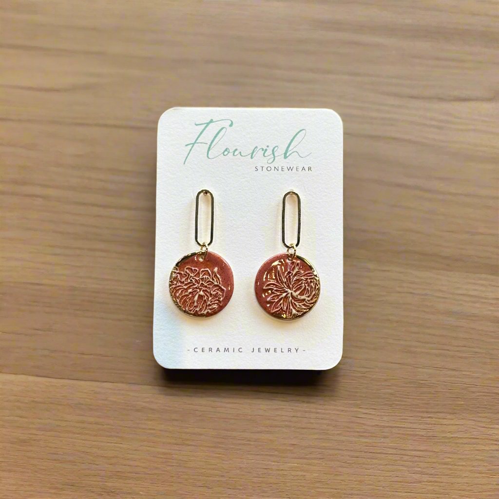 Terracotta Round Dangle